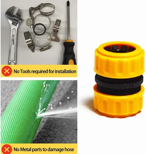 Miniatura 6 de Kit de reparación de manguera de jardín, extensor de conector de reparación de manguera duradero, conectores de manguera de agua de 3/4 pulgadas