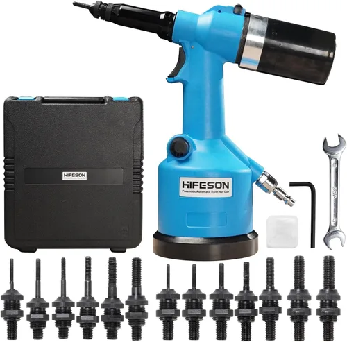 Herramienta Neumática de Tuerca Remachadora Hidráulica de Servicio Pesado, Kit de Herramienta de Pistola de Tuerca Remachadora Neumática Automática