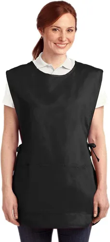Port Authority Easy Care - Delantal de cobbler con liberación de manchas, color negro, talla S M, Negro -