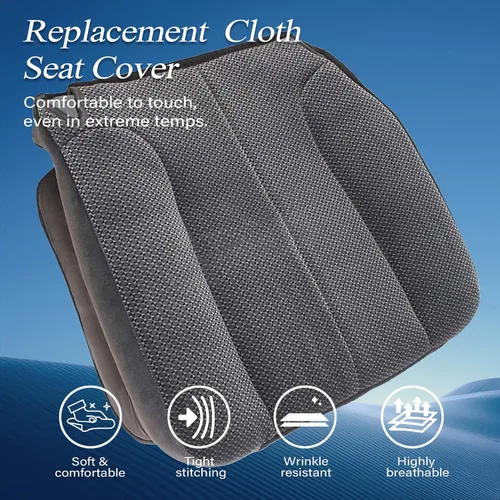 Miniatura 2 de GXARTS Funda de asiento de tela de repuesto para parte inferior del lado del conductor, color gris oscuro, compatible con Dodge Ram 1500 2500 3500