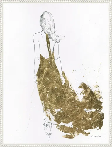 Miniatura 15 de Amanti Art Lienzo enmarcado para pared, 24 x 18 pulgadas, vestido dorado II por James Wiens, lienzo enmarcado para pared, obras de arte populares