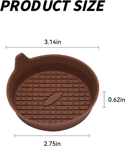 Miniatura 2 de Paquete de 4 posavasos para automóvil, portavasos empotrados de silicona para automóvil, impermeables, antideslizantes, a prueba de tambores, Café