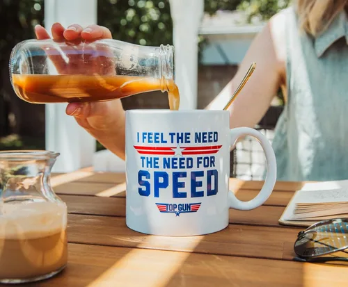 Miniatura 5 de Silver Buffalo Top Gun - Taza de cerámica The Need For Speed Taza de café grande para té, expreso, cacao Capacidad para 20 onzas