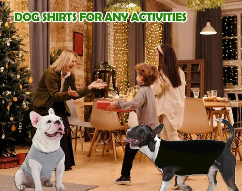 Miniatura 3 de Camisas ligeras para perros, ropa de algodón fresca para chihuahuas para perritos pequeños extra, ropa transpirable para el sol para perritos Blanco