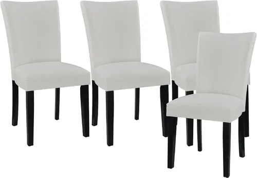 Miniatura 9 de Parsons CY1331BL - Juego de 2 sillas de comedor con patas de madera maciza, sillas laterales de piel sintética para cocina con asiento tapizado