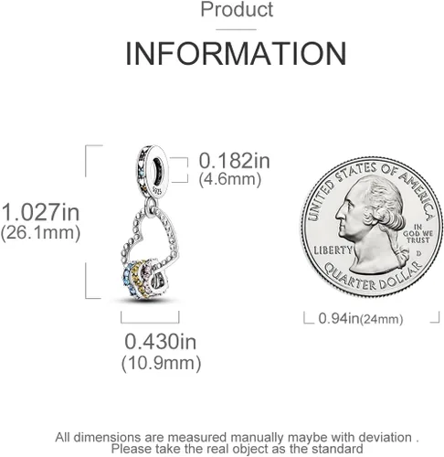 Miniatura 4 de MULA - Dijes de plata de ley 925 para pulseras y collares, dijes de bolso, cuentas, gato, tortuga, regalo de joyería para mujeres y niñas