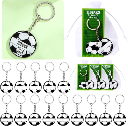 Miniatura 7 de Huquary 30 juegos de llaveros de acrílico para fiestas de equipos deportivos, regalos para recompensas de fiesta de cumpleaños (naranja, baloncesto)