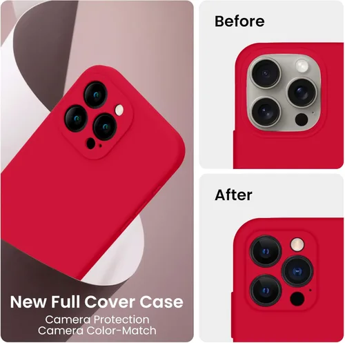Miniatura 3 de FireNova Funda diseñada para iPhone 15 Pro Max, Funda de Teléfono de Silicona Mejorada [Protección de Cámara] con [2 Protectores de Pantalla], Forro