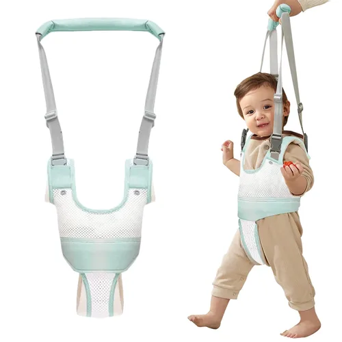 Miniatura 9 de Arnés de mano para caminar para bebé, cinturón ajustable para niños pequeños, arnés para caminar de pie, ayudante de aprendizaje con entrepierna Azul