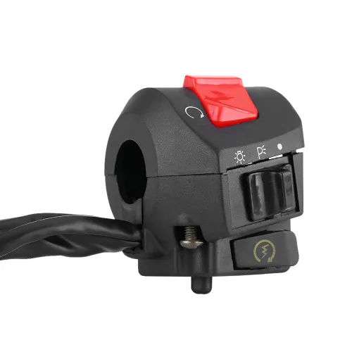 Miniatura 8 de Kit completo de control de manillar de motocicleta, ajuste universal con intermitentes de bocina para faros delanteros para todas las motocicletas