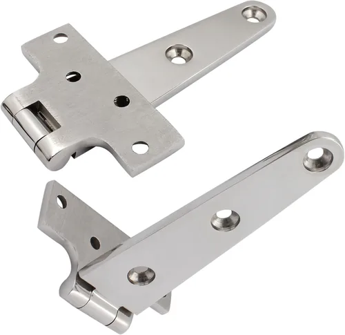 Miniatura 2 de Bisagras en T de Acero Inoxidable 316 de Grado Marino de 6 Pulgadas x 3 Pulgadas Bisagra Pesada para Escotilla de Barco (150 mm X 72 mm) Paquete