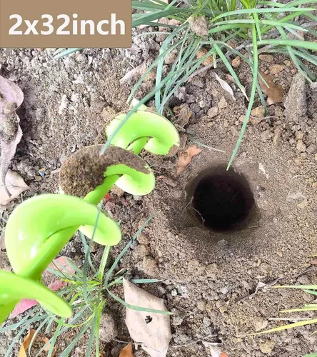 Miniatura 7 de Juego de 5 brocas helicoidales para plantar, broca helicoidal de jardín de alta resistencia, herramienta plantadora de bulbos para plantar plantas