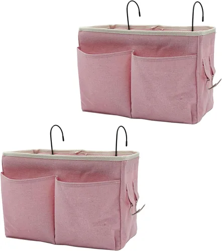 Miniatura 7 de Organizador de Mesita de Noche/Bolsa de Almacenamiento Colgante de Mesita de Noche Organizador Multifuncional para Literas Camas de Hospital Rieles