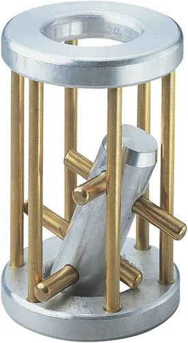 Miniatura 6 de De: Bits and Pieces:Rompecabezas de átomo de metal con bola en el centro, mide 3.1/4" x 3.1/4" x 31/4