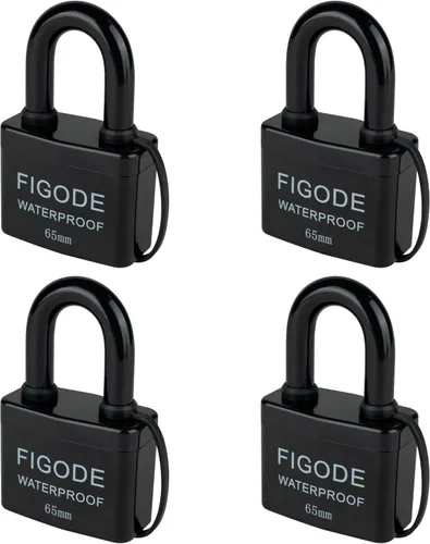 Miniatura 6 de FIGODE® Candados supergrandes y resistentes con llaves, 2.8 pulgadas de ancho, candados impermeables para exteriores, cerraduras de acero laminado