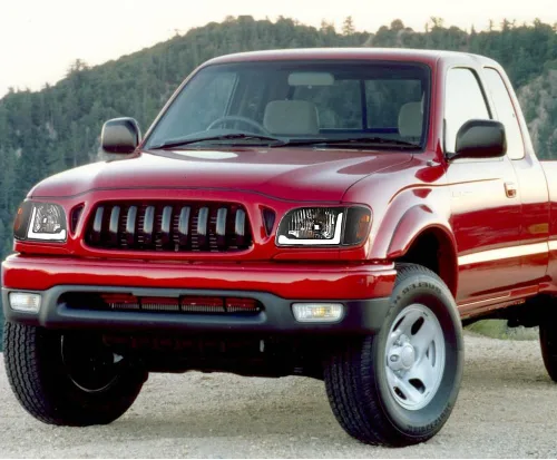Miniatura 2 de 7422448547535 Compatible con Toyota Tacoma Switchback 2001-2004 Barra de tira LED secuencial de carcasa negra con luces de faro y lámparas