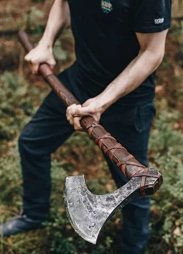 I Hacha Berserker de dos manos, hacha de acero forjada a mano, hacha de batalla nórdica, hacha vikinga de estilo escandinavo, táctica barbuda