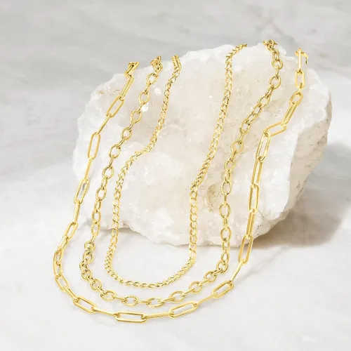 Miniatura 7 de RS Pure by Ross-Simons Italian 14kt Yellow Gold Paper Clip Link Necklace