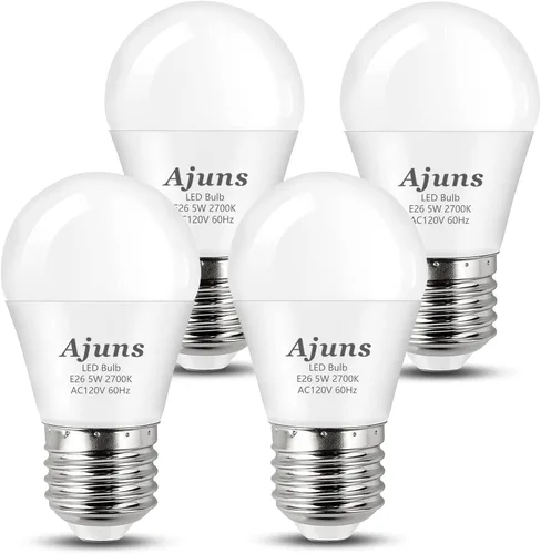 Bombilla LED equivalente a 5 W, equivalente a 40 W, 120 V, bombillas para ventilador de techo, luz blanca cálida 2700 K A15, bombilla LED de ahorro
