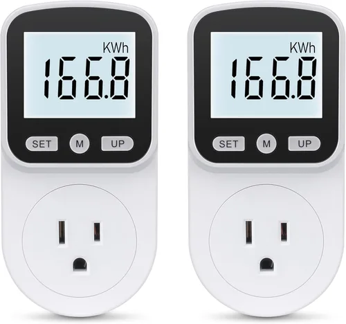 Miniatura 8 de Medidor de vatios mejorado, medidor de potencia, monitor de energía para el hogar, monitor de uso eléctrico, medidor de voltaje de energía