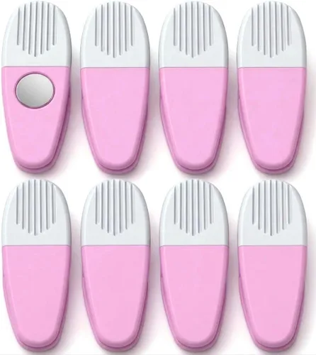 Miniatura 18 de Clips de plástico grueso con imán de neodimio - 3-1/4" de longitud - Durable versátil multiusos (transparente)