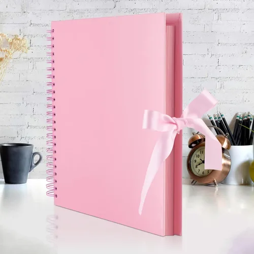 Miniatura 6 de GOTIDEAL Álbum de recortes de 12 x 12 pulgadas con 10 marcadores metálicos, 80 páginas de papel artesanal para bodas y aniversarios, álbum de fotos