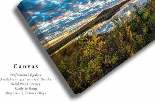 Miniatura 2 de Southern Plains Photography Wichita Mountains Canvas Wall Art (Ready to Hang) Gallery Wrap of Scenic Sky Over Lake Jed Johnson in Oklahoma Landscape