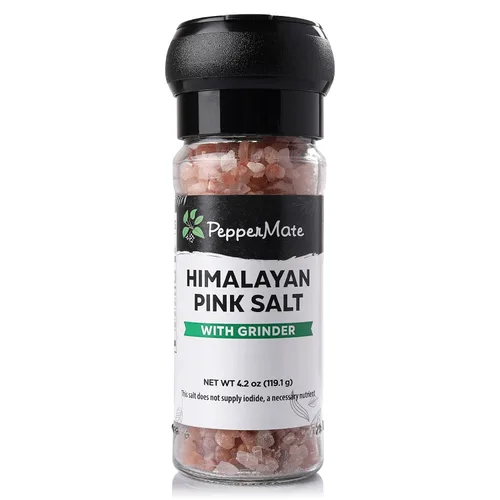 Miniatura 12 de PepperMate Condimento de sal marina con molinillo - Mezcla en recipiente de vidrio para frescura, especias gourmet de sal marina para barbacoa