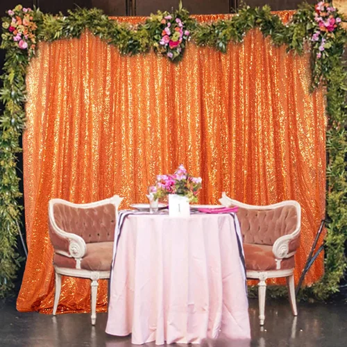 Miniatura 25 de DUOBAO Cortinas de lentejuelas 2 paneles de 2 x 8 pies, cortina de fondo con purpurina arcoíris para fiestas de Navidad, cortinas de secuencia