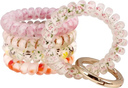 Miniatura 9 de BIHRTC Llavero de muñeca con resorte flexible espiral de muñeca de bobina de sauna llavero