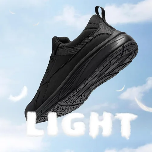 Miniatura 5 de Zapatos de trabajo antideslizantes para hombres resistentes al agua - Zapatos de cocina anchos y cómodos para cocinero, servicio de alimentos, sin