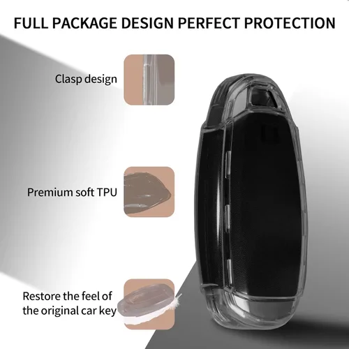 Miniatura 3 de Funda para llavero de TPU compatible con Hyundai Accent Azera Elantra GT Grandeur I30 IG IX35 Kona Palisade Santa Fe Solaris 4 5 botones ultrafina