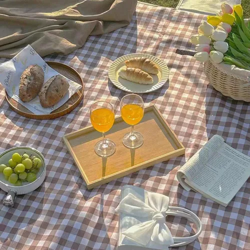 Miniatura 11 de Lchkrep Manta de Picnic Mantas de Playa 80"x60" Grande A Prueba de Arena Impermeable Camping Portátil Manta de Viaje Tapete de Juego para Exterior