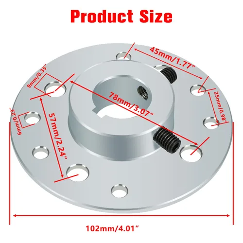 Miniatura 5 de GREHUA Piñón de Cadena Go Kart 40/41/420 de 48 Dientes y Buje con Orificio de 1" y Chavete de 1/4 Compatible con Depredador 212cc 196cc 6.5HP GX160