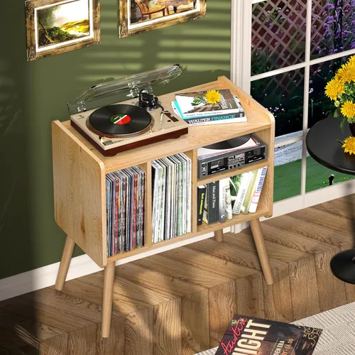 Miniatura 3 de Mesa tocadiscos, naturaleza de mediados de siglo