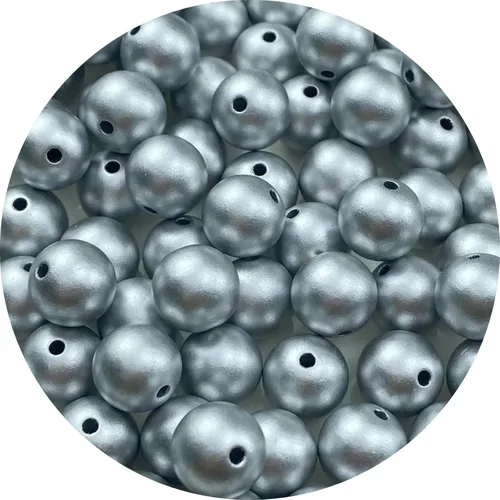 Miniatura 24 de 100 cuentas de perlas para manualidades, perlas de resina de 0.47 pulgadas para hacer joyas, cuentas redondas a granel con agujero para collares