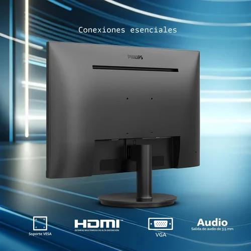 Miniatura 6 de Philips Nuevo Monitor Full HD (1920 x 1080) de 24 pulgadas sin marco, 100Hz, VESA, HDMI x1, Puerto VGA x1, Cuidado de los ojos, Garantía