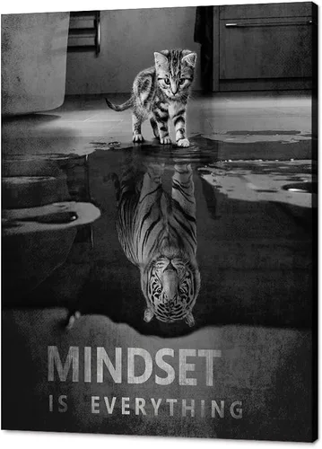Miniatura 16 de Mindset is Everything - Lienzo motivacional para la oficina, arte de pared con citas inspiradoras de emprendedor, impresión de póster para sala