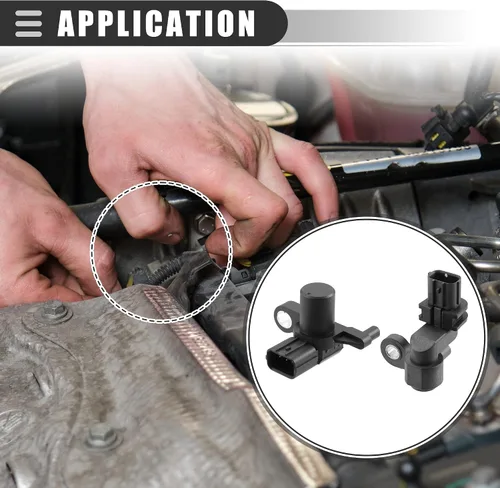 Miniatura 3 de Motoforti Sensor de posición del árbol de levas, para Honda Civic DX EX GX HX LX 1.7L L4 - CNG 1.7L L4 - Gas 2001-2003, ABS, 37500-PLC-015, negro, 1