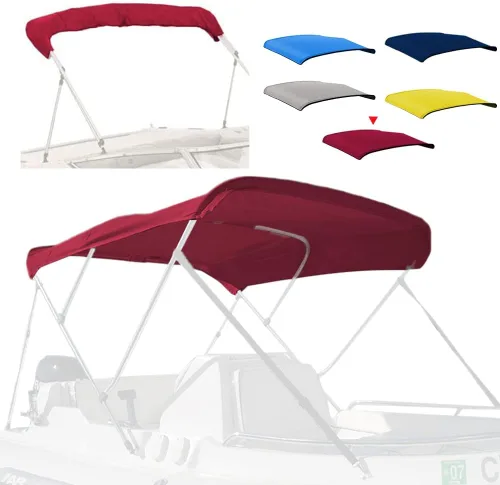 Miniatura 15 de 4 Bow Marine Grade Bimini Top Replacement Cover, Heavy-Duty Waterproof and UV-Proof Boat Canopy, Fade and Crack Resistant Easy Install Zipper