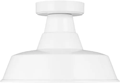 Miniatura 5 de Generation Lighting Lámpara de techo de 1 luz estilo granero para exteriores, peltre desgastado 7837401-57, lámpara de techo empotrada
