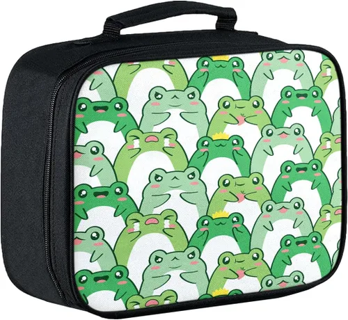 Miniatura 25 de Lonchera para niños, con aislamiento de béisbol, para niños, adolescentes, niños y niñas, con bolsillo con cremallera, bolsa de almuerzo portátil