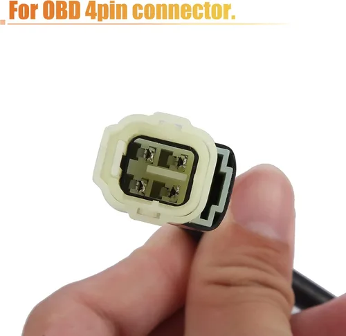 Miniatura 4 de X AUTOHAUX 5.1 in 0.43ft 4 Pin a OBDII Cable Cable Adaptador de Diagnóstico Cable Adaptador de Cable de Diagnóstico de Motocicleta OBD2 Escáner