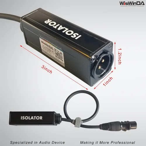Miniatura 3 de XLR - Aislador de bucle de tierra para sistema estéreo para el hogar, altavoz, audio de coche, kit de automóvil, reproductor de audio