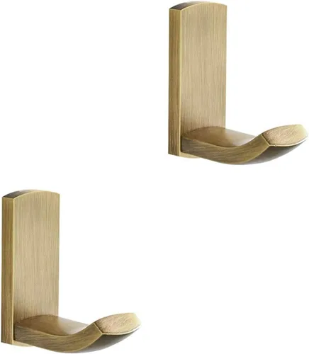 Miniatura 7 de WINCASE Gancho para toallas de latón antiguo, ganchos para bata de pared de baño, montaje vintage, ganchos rústicos para ropa de baño, paquete de 4