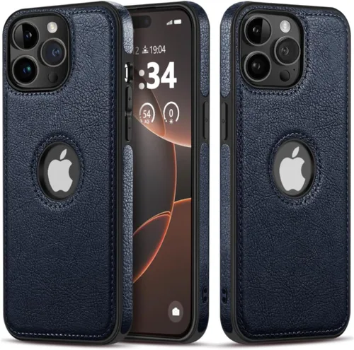 Miniatura 11 de Funda protectora de cuero de lujo con diseño único para iPhone 11 Pro Max, antideslizante, resistente a los arañazos, ultra delgada, funda Negro