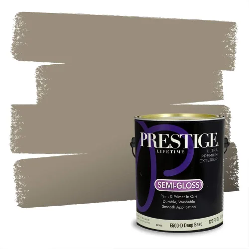 Miniatura 237 de Prestige Paints - Pintura exterior e imprimación en uno, 1 galón, plano, compatibilidad comparable con el color menta «Whipped Mint» de Behr