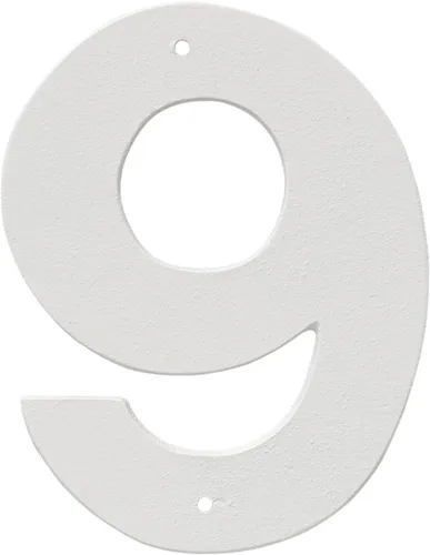 Miniatura 7 de Montague Metal Products HHN-4-W-0 Placa de aluminio para exteriores de 4 pulgadas, mediana, números de casa blanca