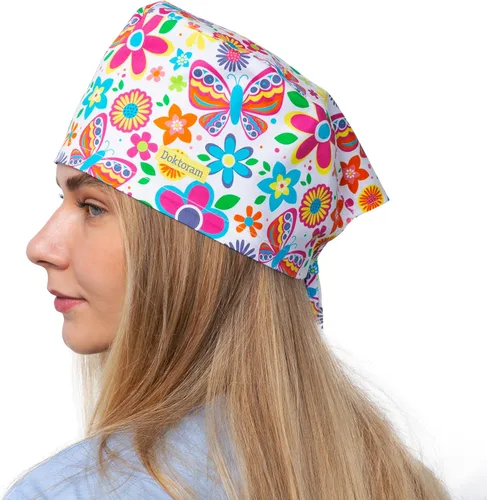 Miniatura 34 de Print Scrub Caps - Sombrero perfecto para enfermeras, médicos y EMTs..
