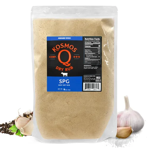 Miniatura 20 de Kosmos Q Funda de vaca Hot BBQ Rub, regalo del día del padre, condimento picante de bistec y pechuga con chile, ajo, cebolla, pimentón y humo
